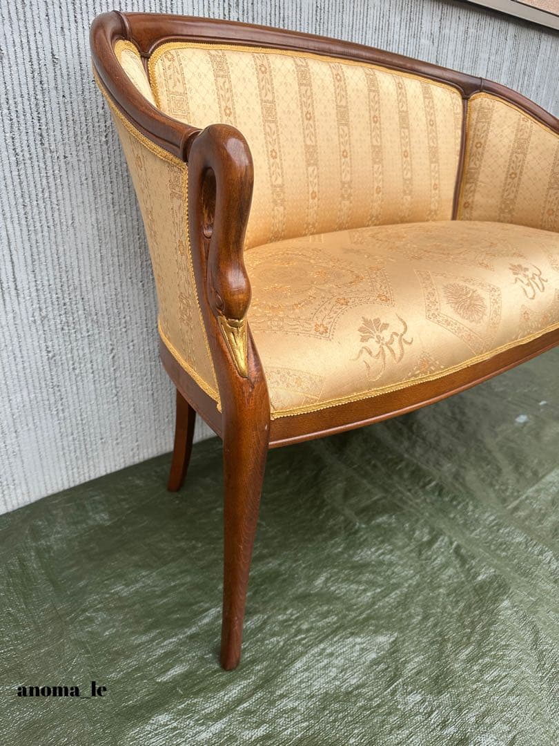 ソファ】2人掛けソファ ラウンジチェア ファブリック ヨーロピアン