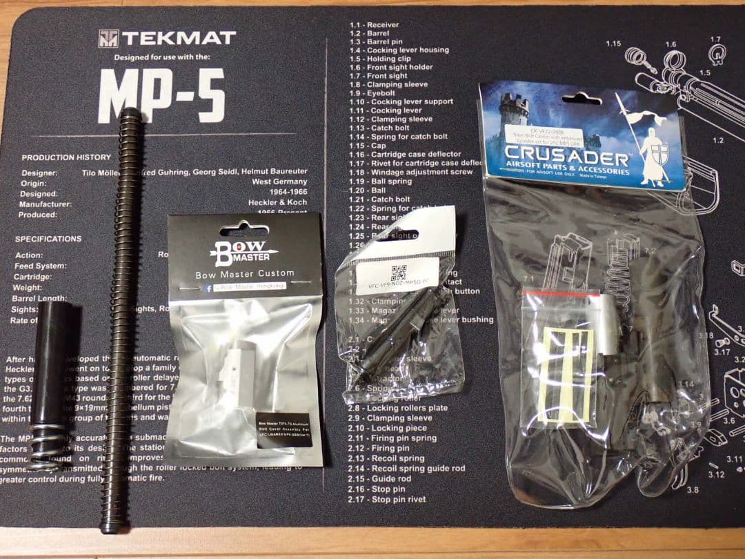 東京マルイ　〇VFC MP5 スチールボルト　コンプリートセット　V1 GEN1