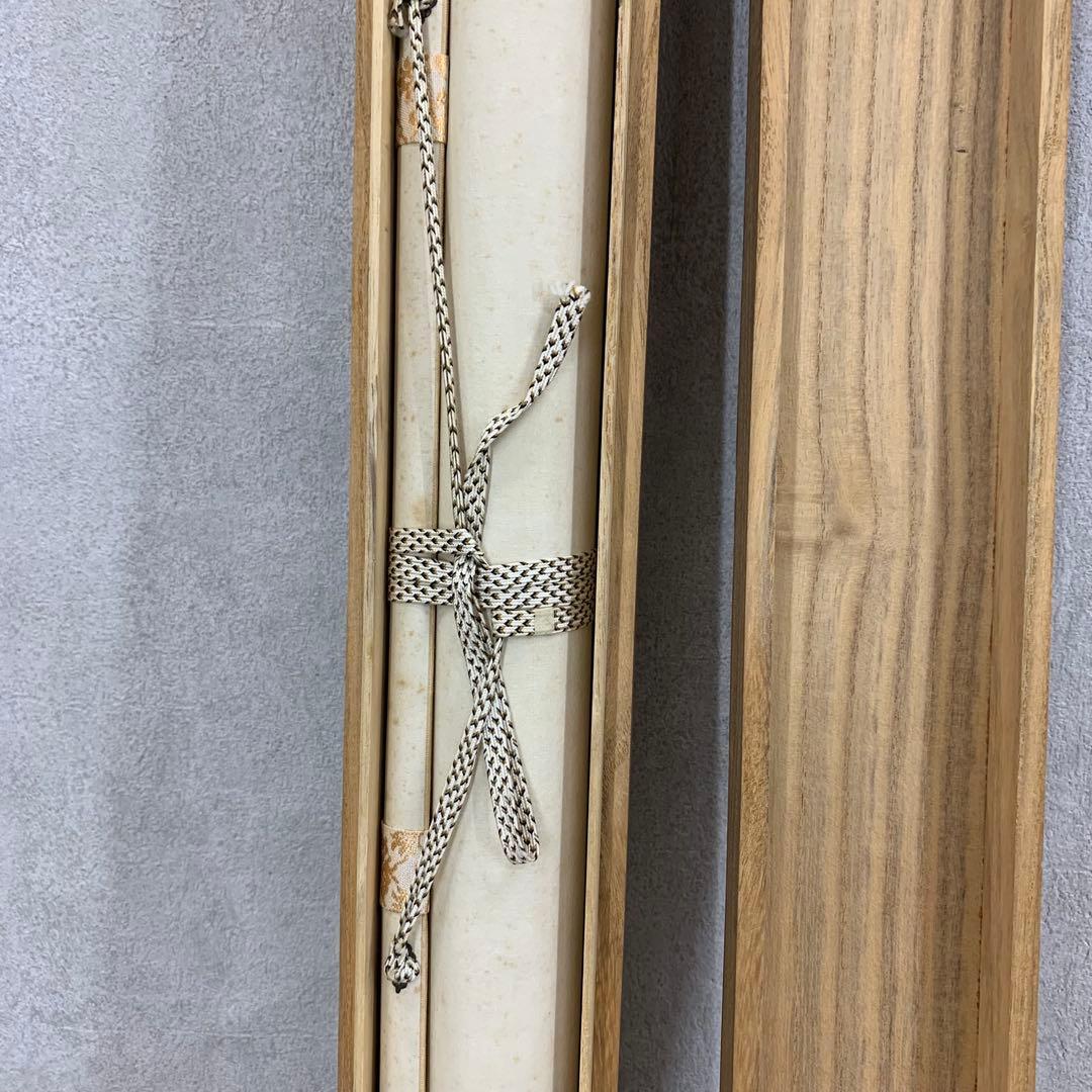 掛軸 小谷苔明 緑明 共箱 景色 風景 春 C 7 掛け軸 掛軸掛け軸