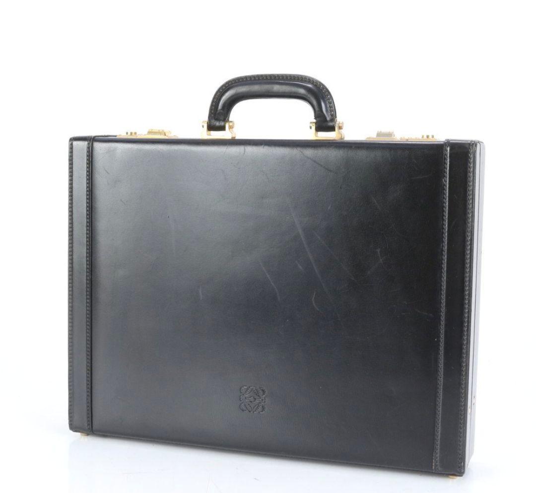 美品□ロエベ□アナグラム レザー アタッシュケース ハードケース A4 C