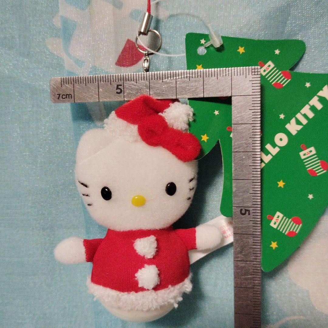 キティ　クリスマス　サンタ　ストラップ　起き上がり小法師　マスコット　オキアガリ