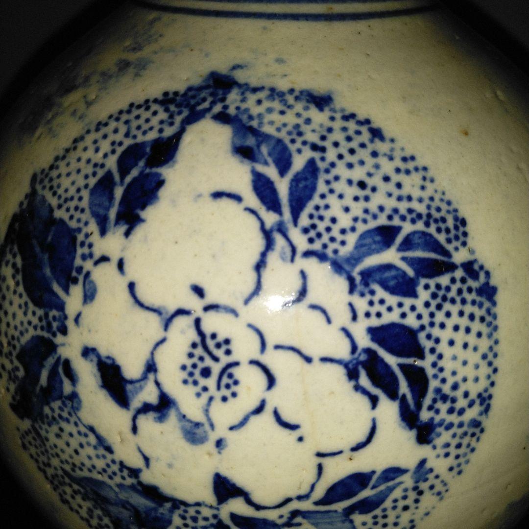 NO612 会津本郷焼 印版徳利 幕末～明治 - メルカリ