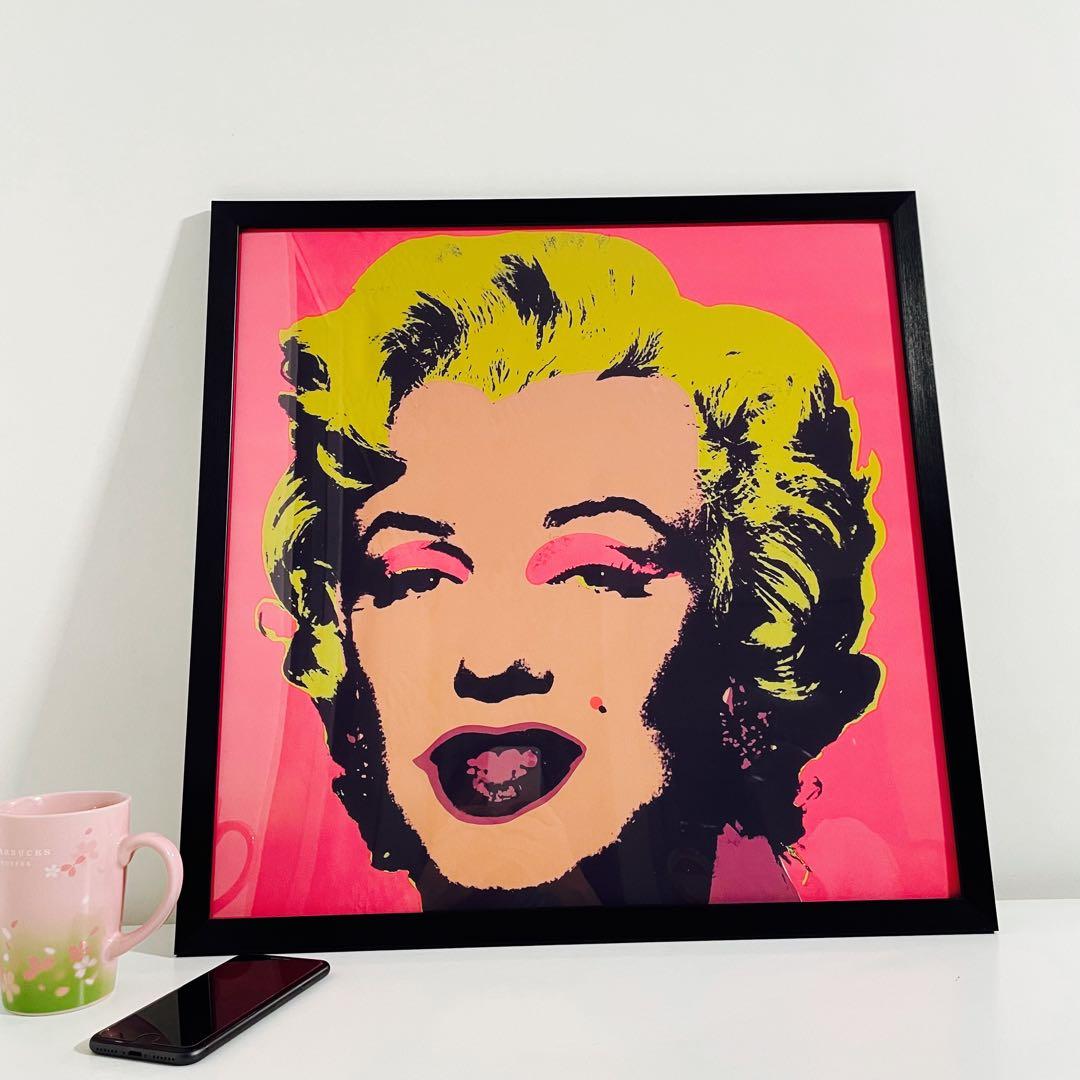 額付【50cm×50cmポスター】アンディ ウォーホル 「マリリンモンロー」
