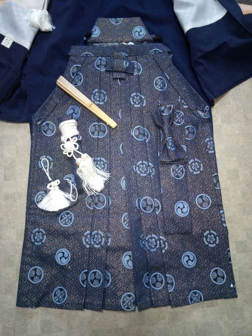 【七五三男の子5歳用】羽織ワンタッチ袴セット