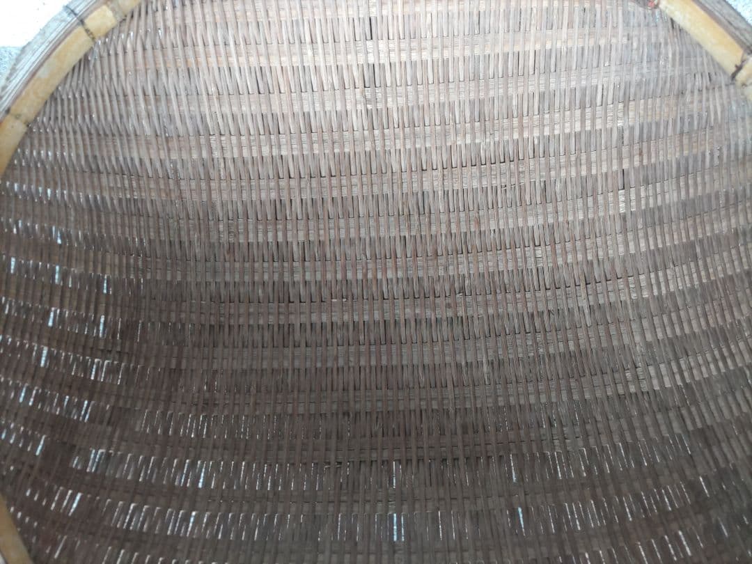 昭和レトロ 特大 丸型 竹ザル 竹かご 竹細工 竹ザル