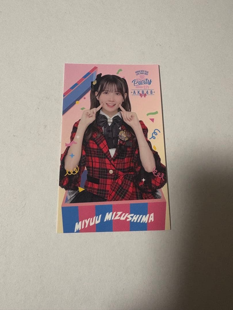 水島美結 AKB48 オリジナルステッカー チャンスくじ スクラッチ ツアー