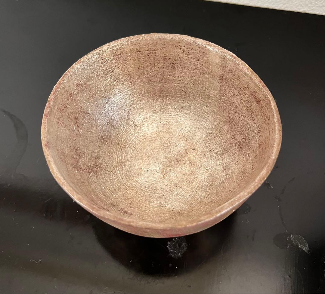 藤平寧旅茶碗小服茶碗茶箱茶籠銀彩ドット柄ヴィンテージ茶道