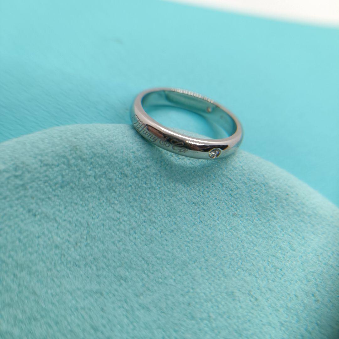 極美品✨️ティファニー　リング　7.5号　ダイヤ　3石　PT950　プラチナ