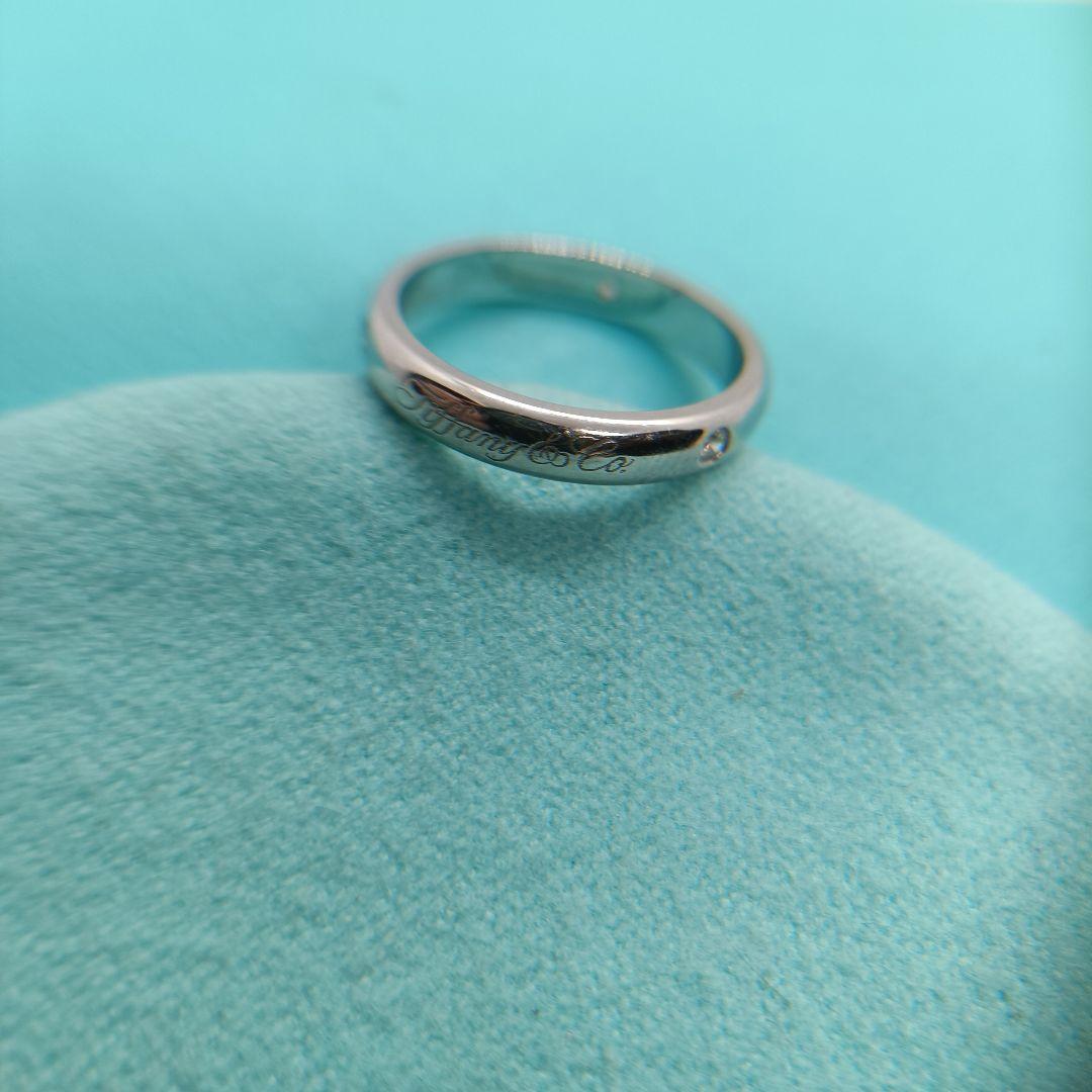 極美品✨️ティファニー　リング　7.5号　ダイヤ　3石　PT950　プラチナ