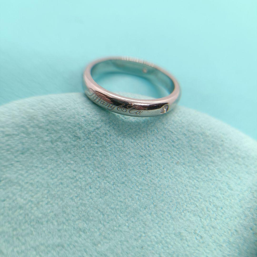 極美品✨️ティファニー　リング　7.5号　ダイヤ　3石　PT950　プラチナ