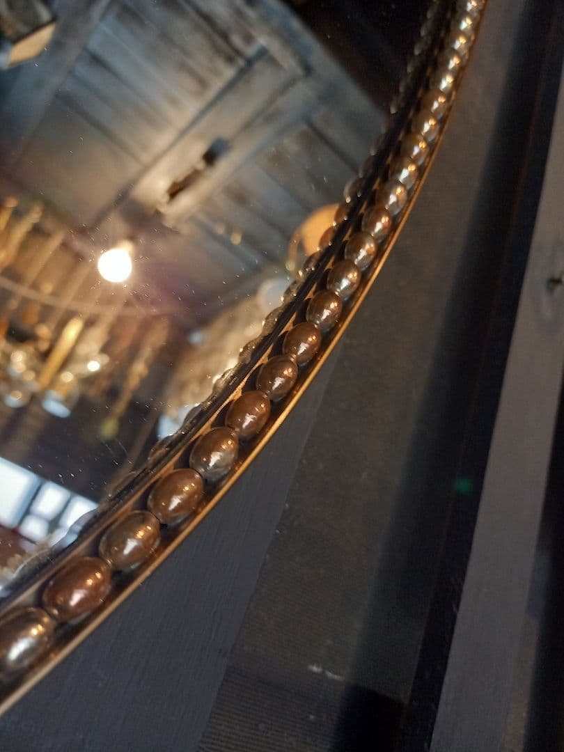 ヴィンテージ オーバル形 真鍮製 エンジェル トップ パール ビーズ