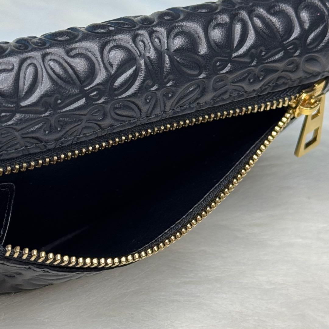 LOEWE ロエベ リピート アナグラム ミディアムウォレット ブラック