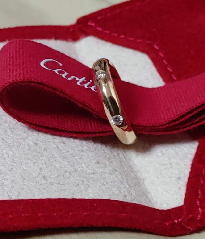 【証明書あり】Cartier　カルティエ　ステラリング　YG　ダイヤ6P　#51
