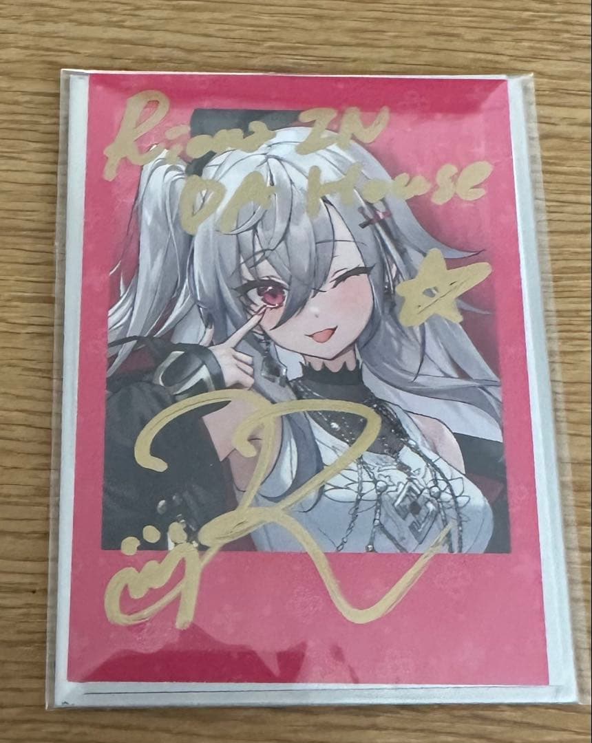 響咲リオナ 直筆サイン入りチェキ風カード 2025年誕生日記念