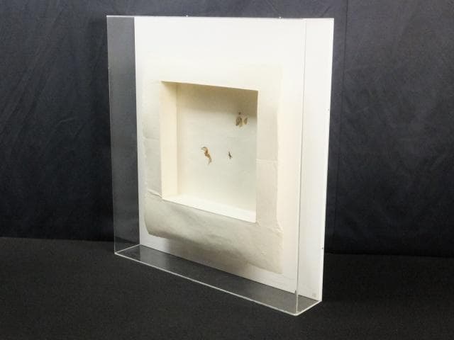 現代美術 井田照一　直筆サイン 作品証明書『垂直と地平線の間-昆虫』1205G