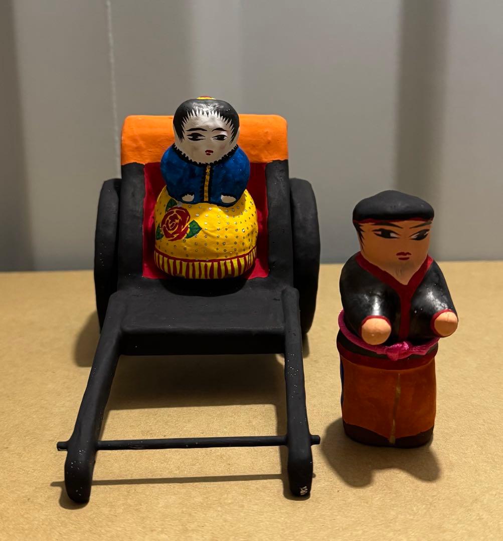 長門張子 南蛮婦人 車夫 人力車 張子 民芸品 郷土玩具 - メルカリ
