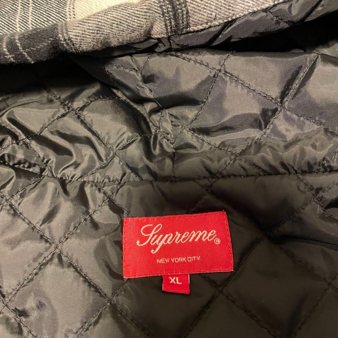 ジャケット・アウター Supreme Quilted Hooded Plaid Shirt