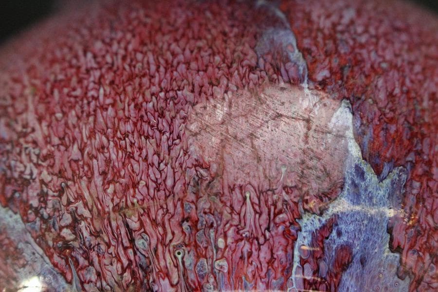 中国美術 紫斑釉 瓶 高26.5cm(LC127)