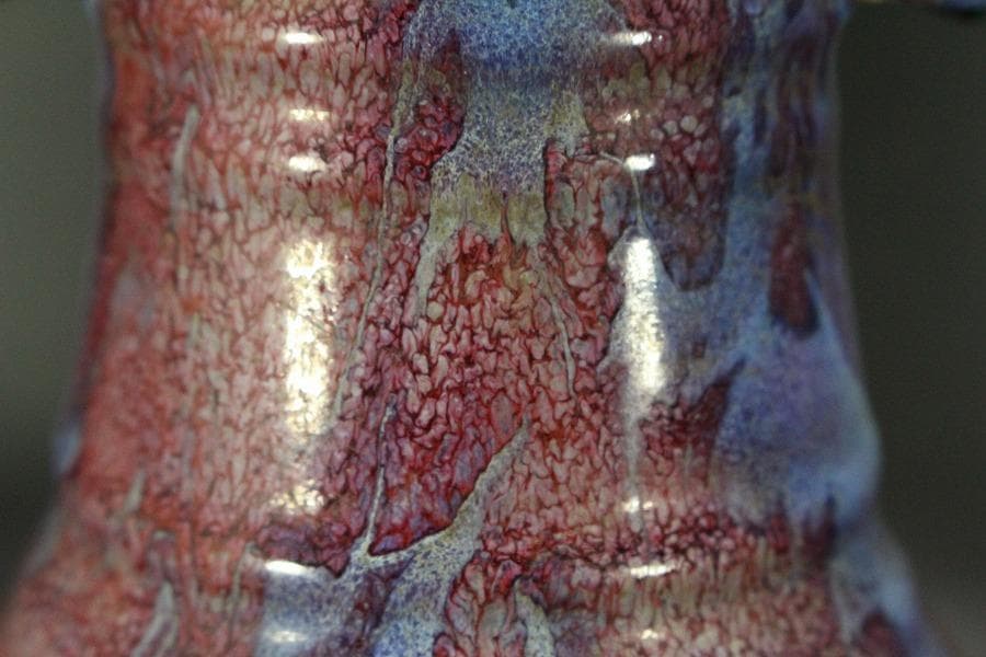 中国美術 紫斑釉 瓶 高26.5cm(LC127)