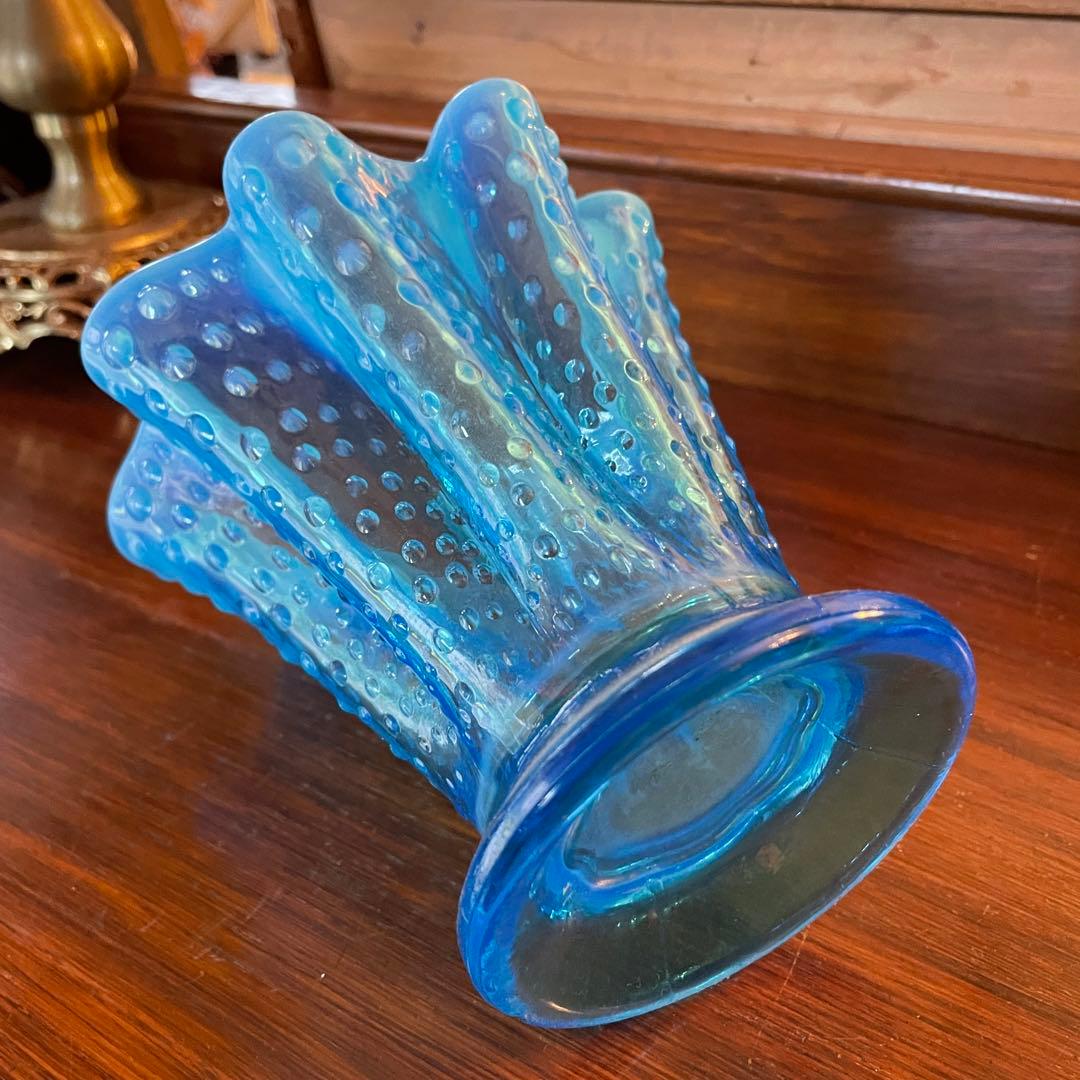 貴重！オールドフェントン fenton アートガラス花瓶 アンティーク