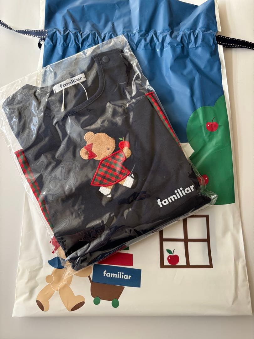 新品 タグ付き familiar ネイビー チュニック サイズ90