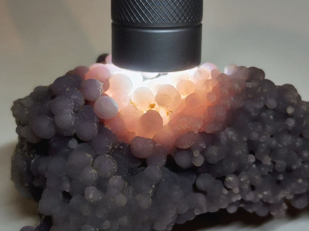 N-18 グレープアゲート 180g グレープカルセドニー 原石 自然石 鉱物