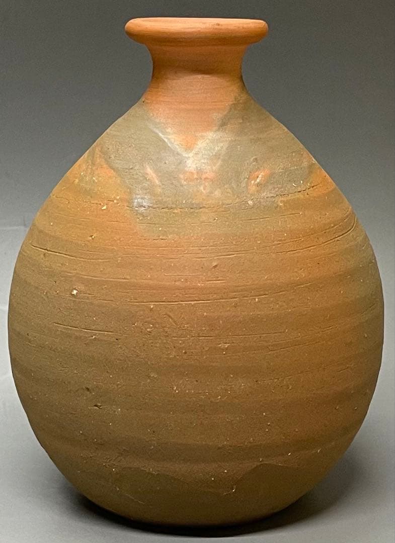 人間国宝　藤原雄　備前徳利　備前焼　共箱　共布　栞　新聞記事　d79