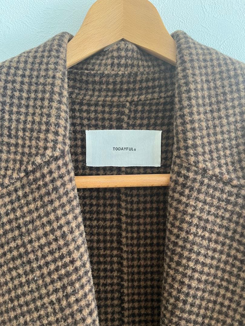 TODAYFUL オーバーチェックコート 36 TODAYFUL チェック柄ロングコート