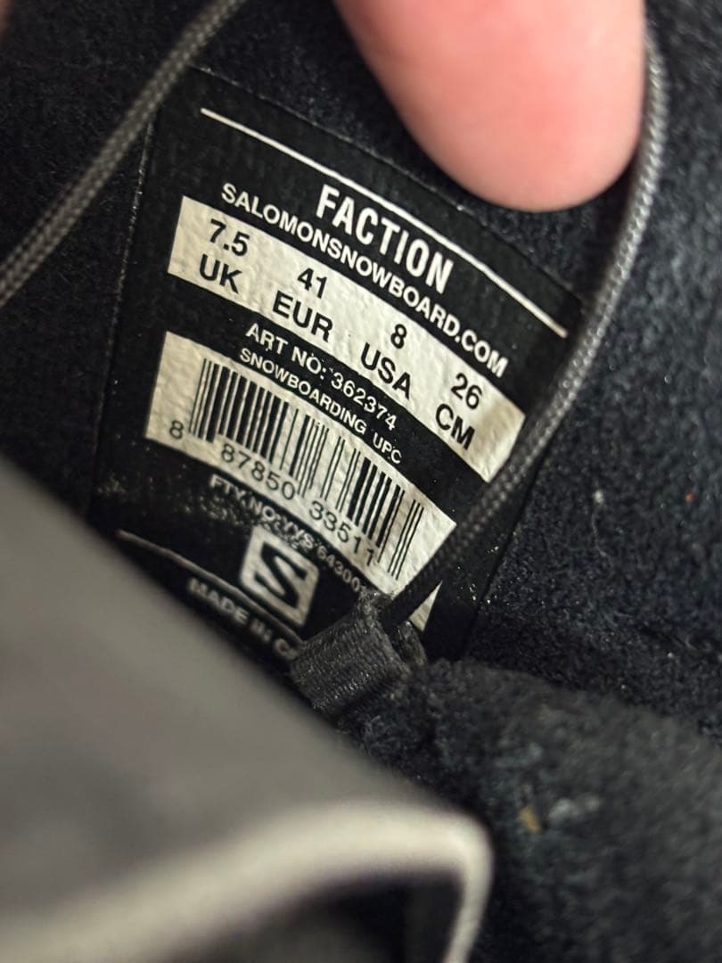 サロモン　スノーボードブーツ26㎝ FACTION