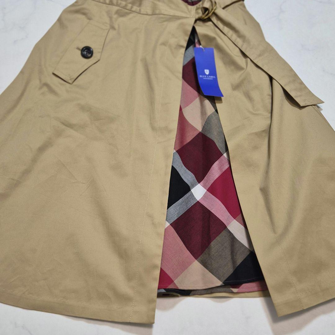 【タグ付き】BLUE LABELCRESTBRIDGEクリアソフトツイルスカート