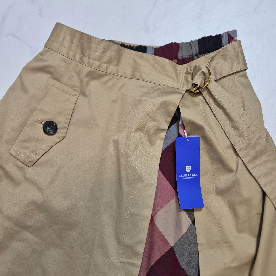 【タグ付き】BLUE LABELCRESTBRIDGEクリアソフトツイルスカート