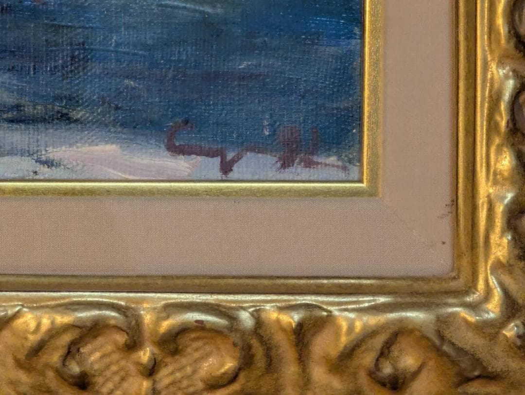 真作】絵画 油彩10号 冬の教会 ロシアの雪景色 箱・黄袋入 Y54 - メルカリ