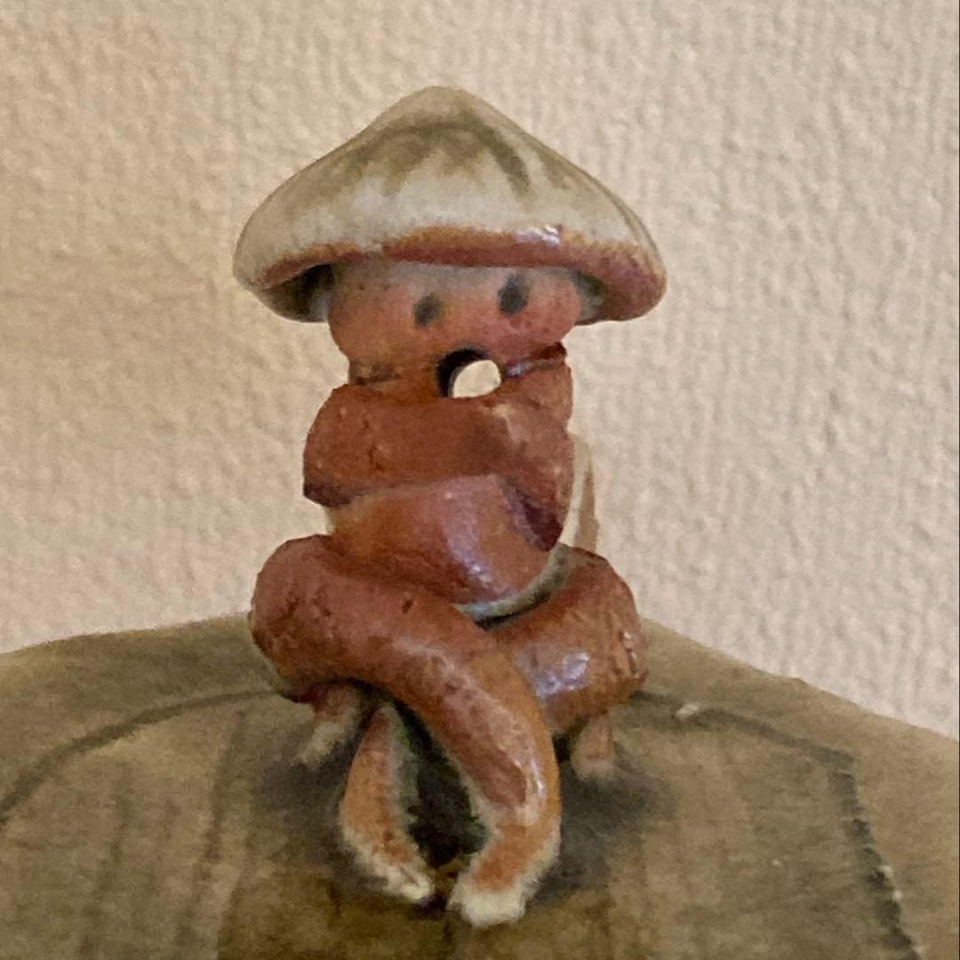 信楽焼 壺中窯 保庭楽入 茶道具 香立 太公望 笹舟香立 共箱・共布・栞付き