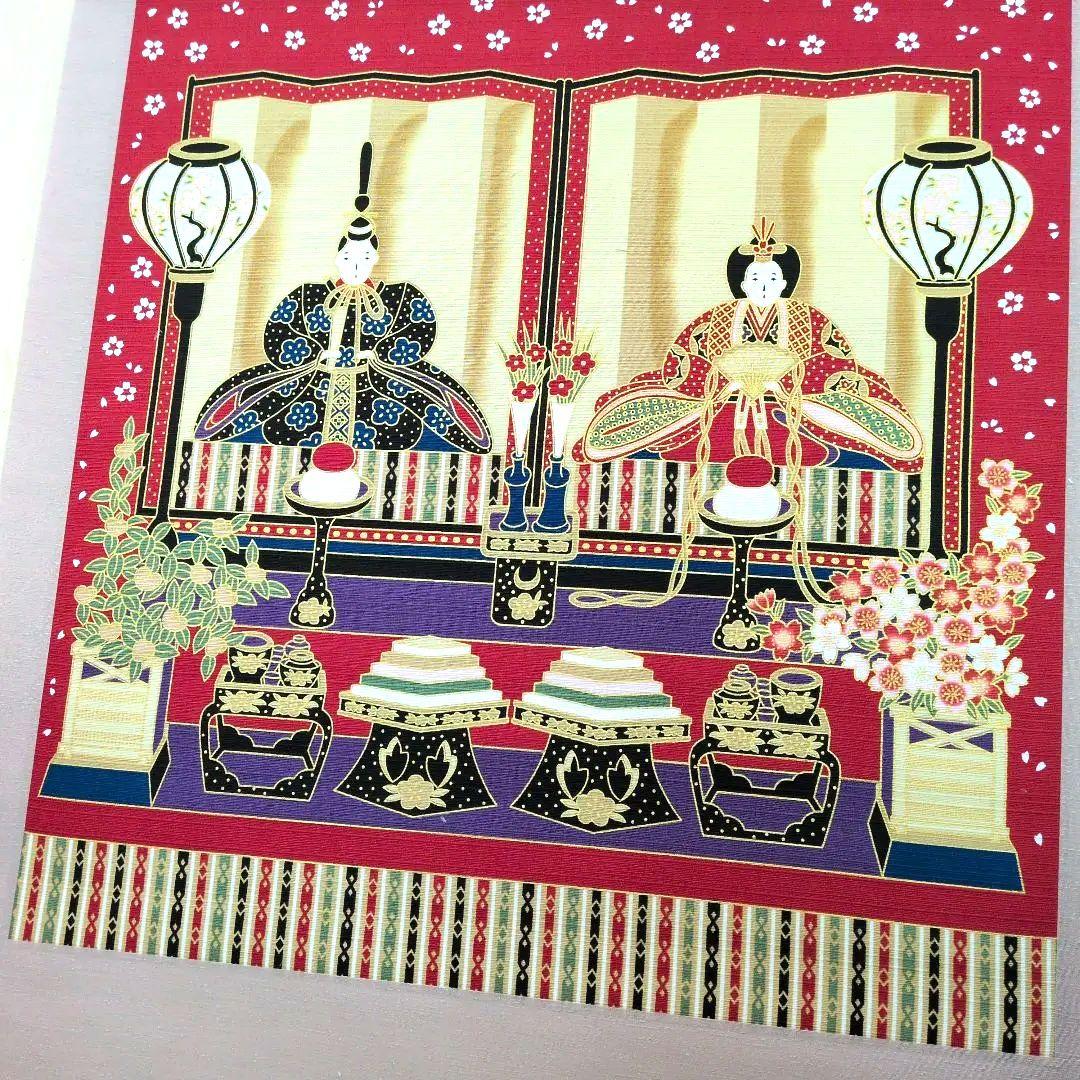 ひな祭り 掛け軸と布細工の寸松庵色紙とミニ衝立の 2点セット - メルカリ