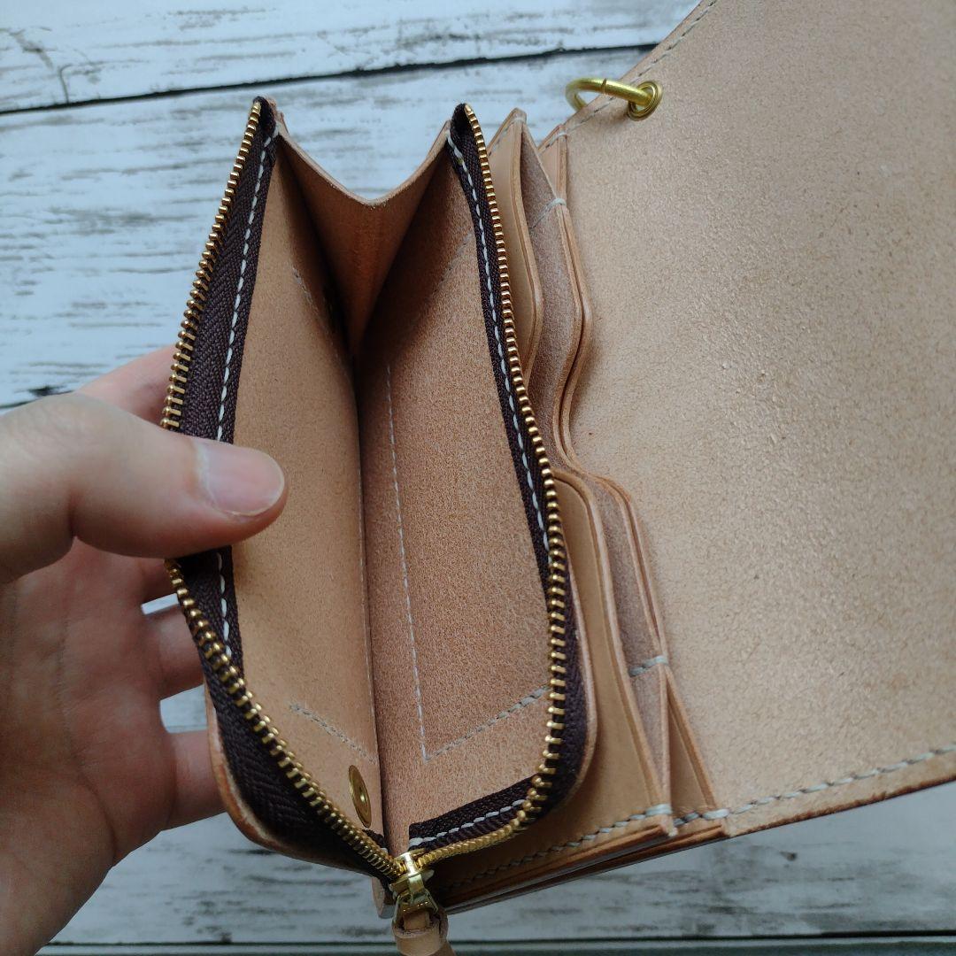 3層　ミドルトラッカー　ウォレット　イタリアンレザー