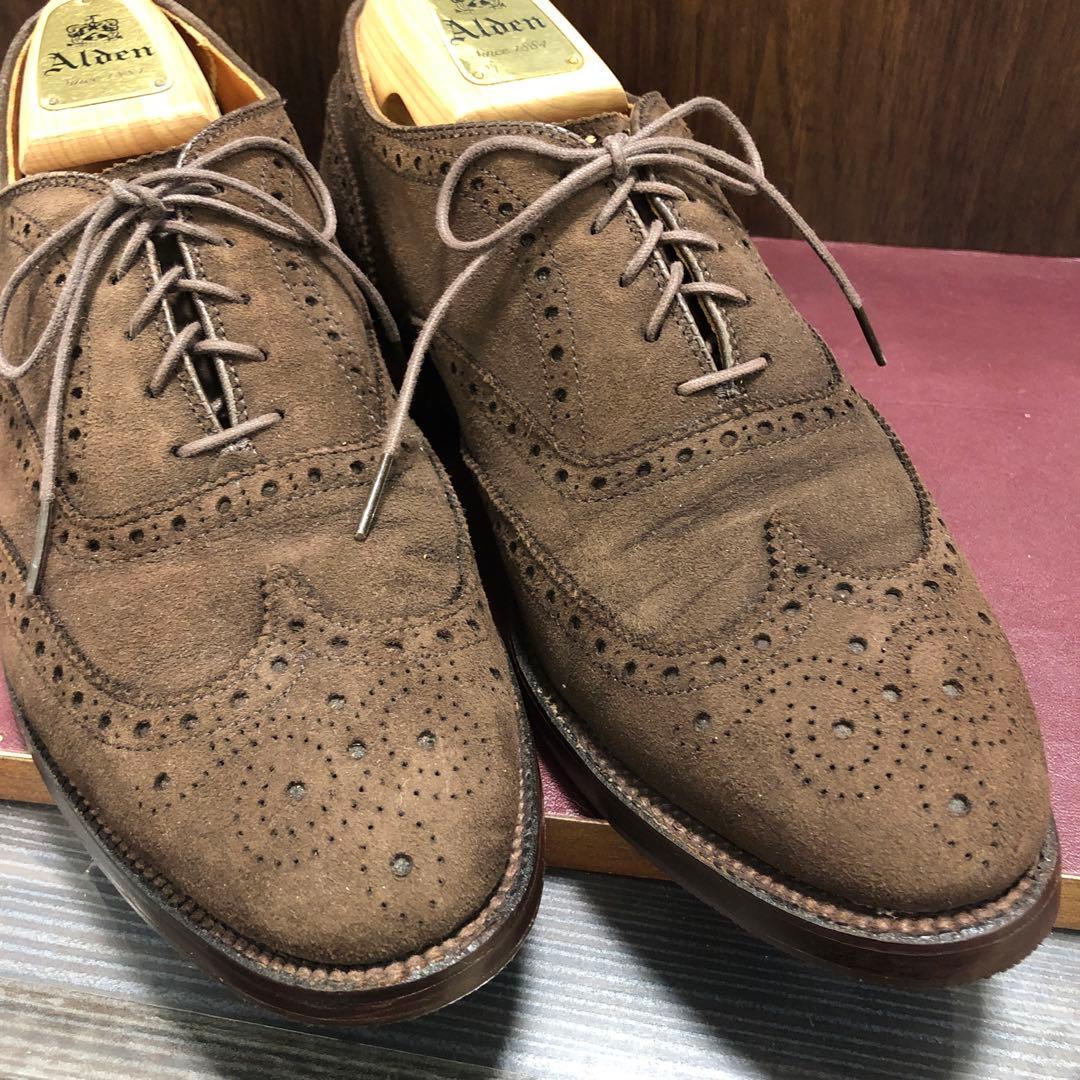 オールデン　904 スエード　ウィングチップ　7 1/2 Alden