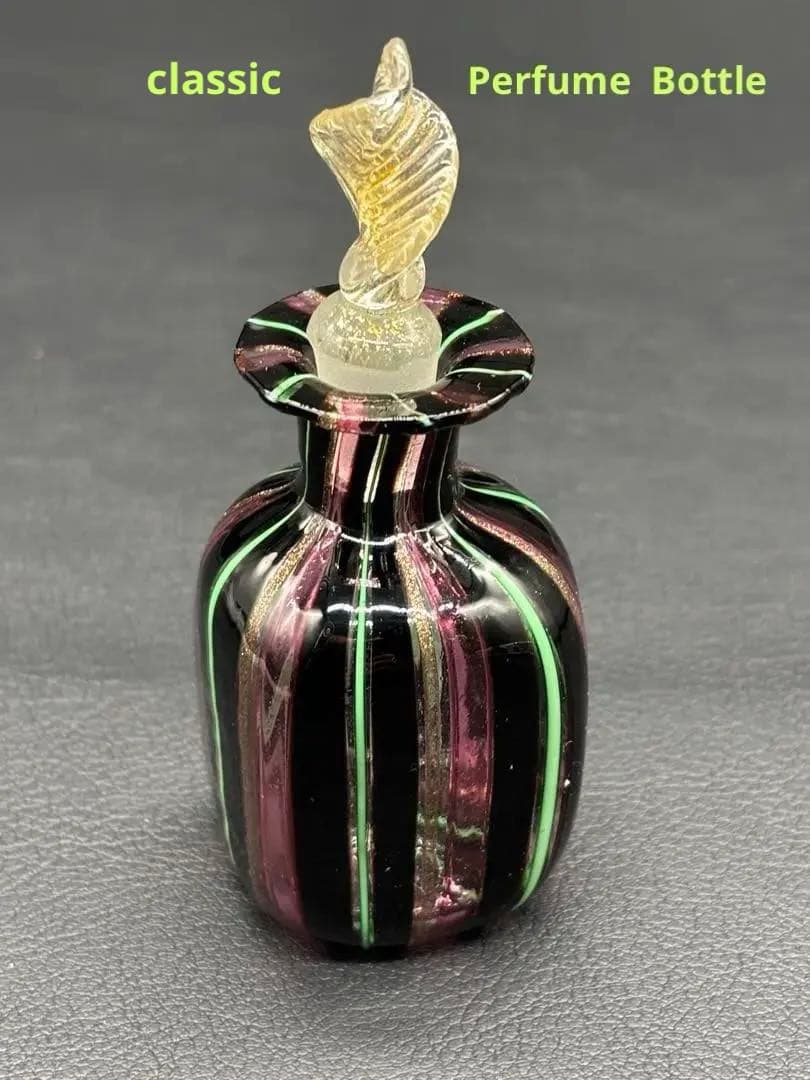 高級~香水瓶】欧州金彩ガラス作品・パフュームボトル・アンティーク