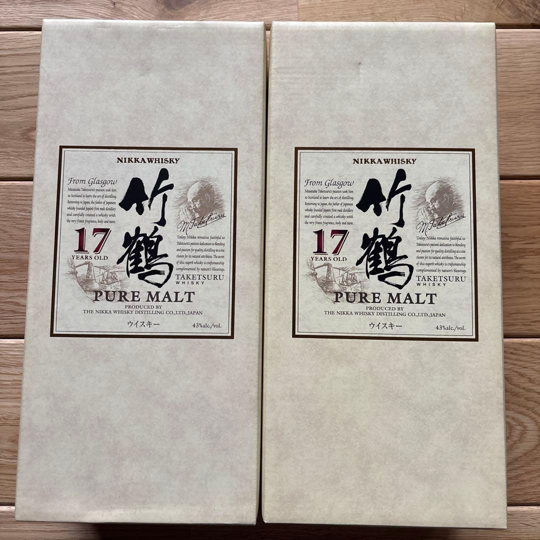 未開封 NIKKA ウヰスキー 竹鶴 17年 ピュアモルト 2本セット