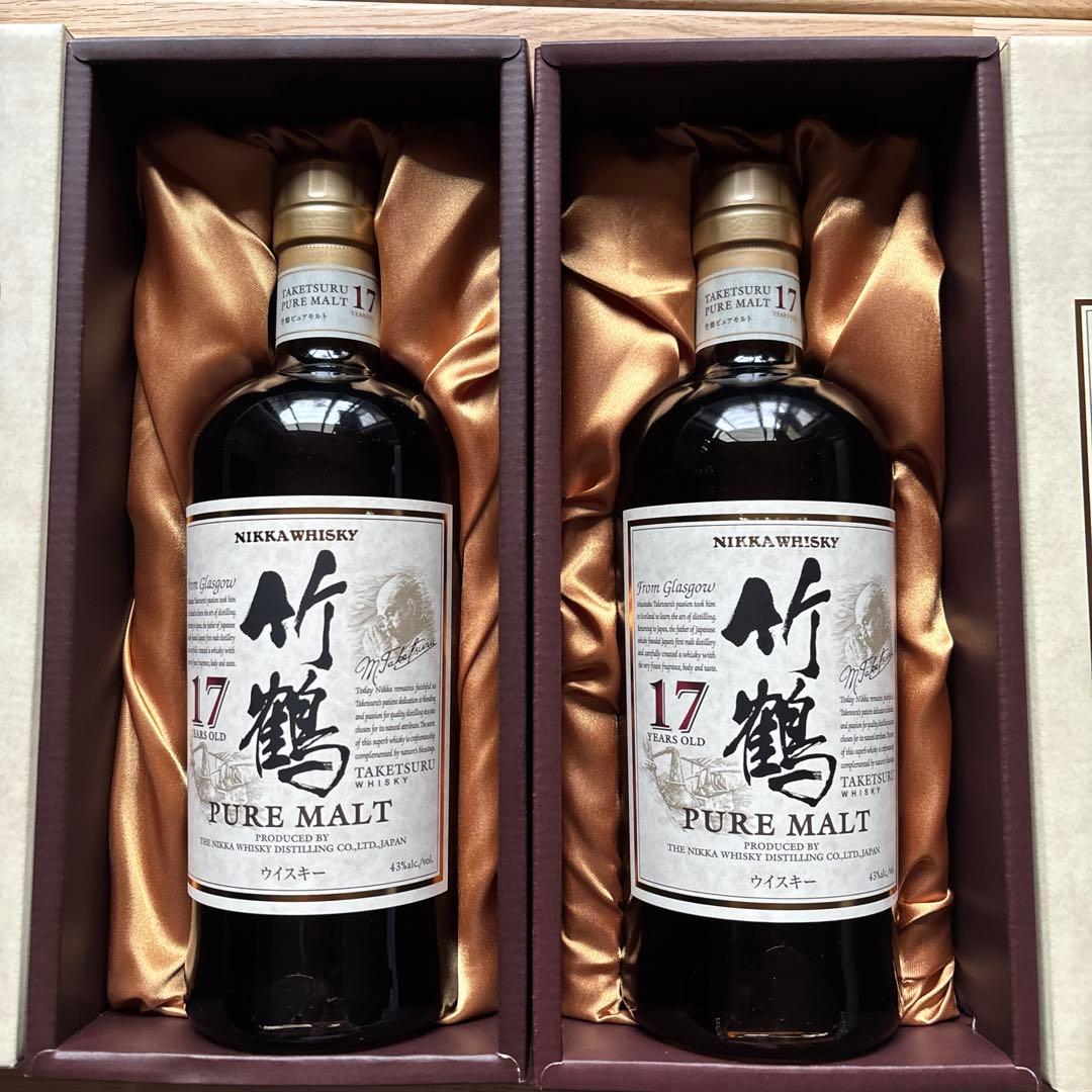 未開封 NIKKA ウヰスキー 竹鶴 17年 ピュアモルト 2本セット