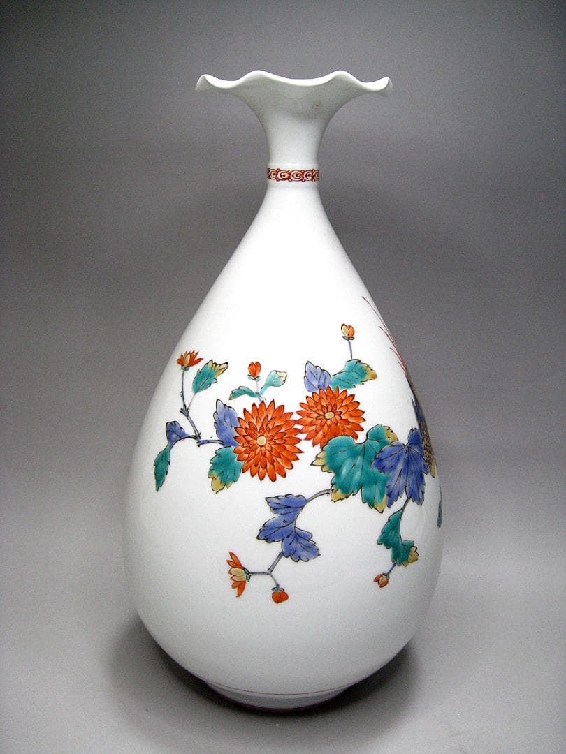 名工 #晩香 #庄村健 #柿右衛門手 #花鳥錦 #花瓶 #庄健 #壺 #有田