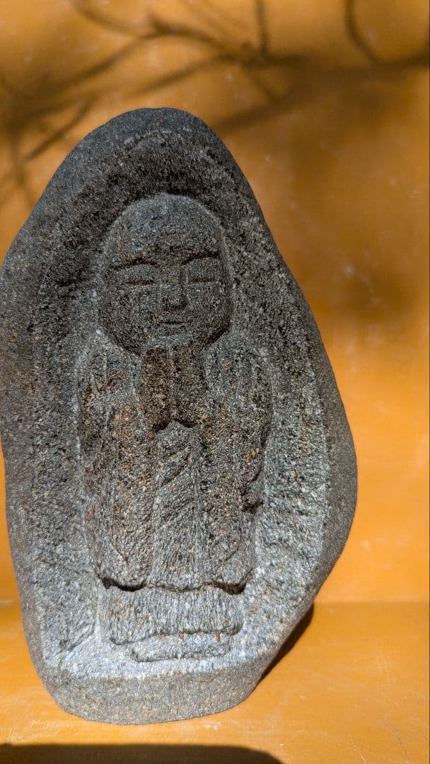 石仏、合掌地蔵、地蔵菩薩、日本人による彫刻、 倉田辰彦作