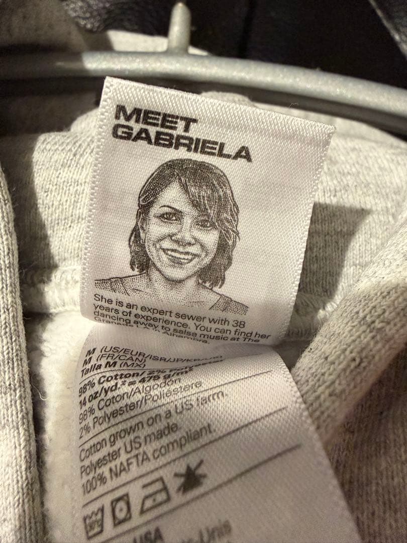 ロスアパ　パーカー　グレー