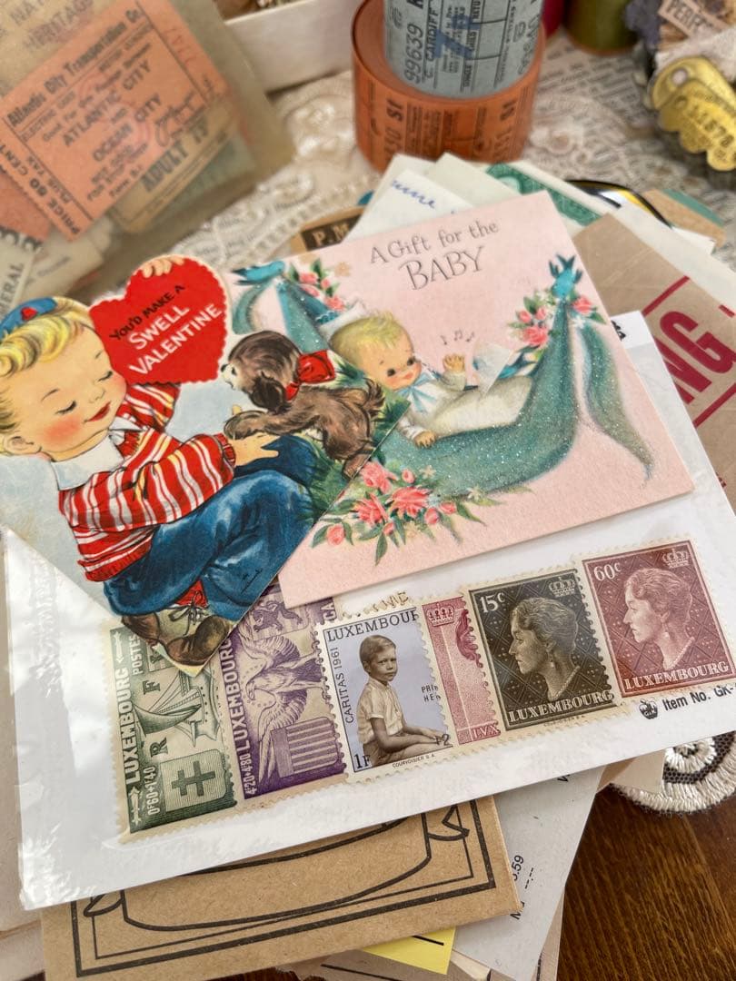 ＼限定／ 豪華 コラージュ素材 おすそ分けファイル ヴィンテージ ロールチケット