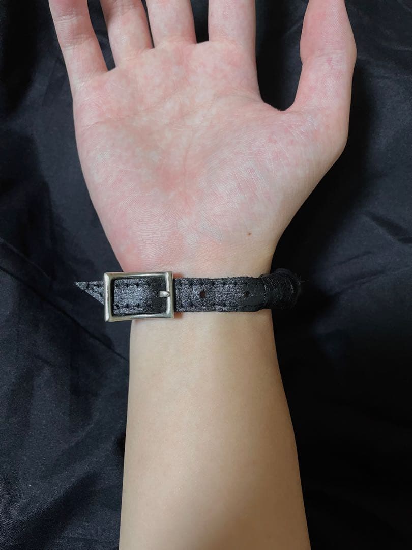 kmrii studs bracelet lgb 黒 スタッズ レザー