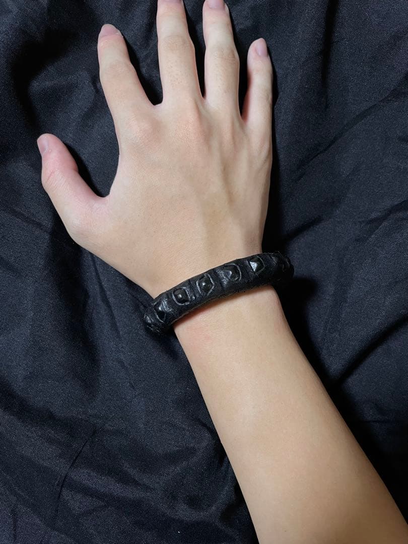 kmrii studs bracelet lgb 黒 スタッズ レザー