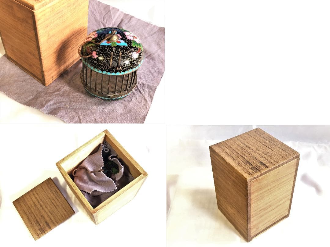 七宝虫籠 】 中華古玩 収蔵品 桐箱付きの通販はau PAY マーケット