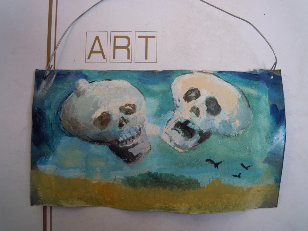 矢野謙介『ドイツ人形』】 昭和48年（1973） キャンバス油彩 額装 購入