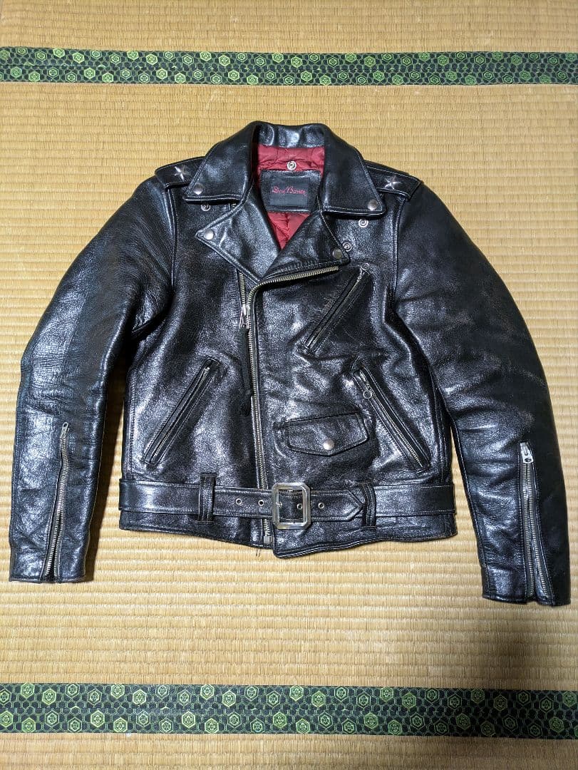 美品 LOVELESS オレンジレッド ラムレザースエード仕上げ ジャケット