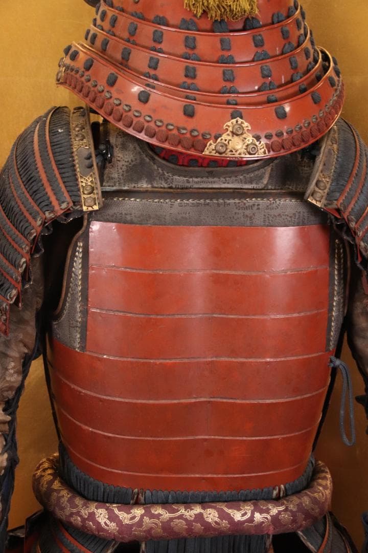 BY03　甲冑　丸に渡辺星紋　鹿角脇立　三日月前立　鎧櫃付　等身大　兜　武具