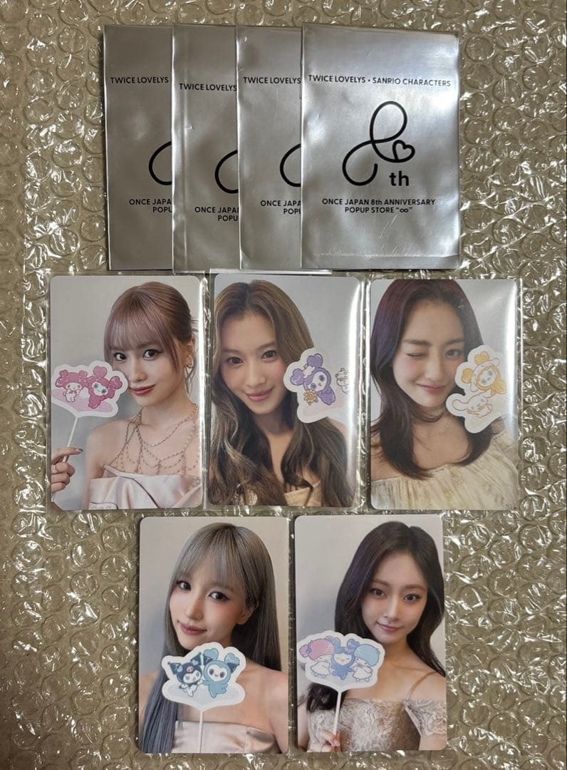 TWICE サンリオ 1特典トレカ モモ サナ ジヒョ ミナ ツウィ 5点